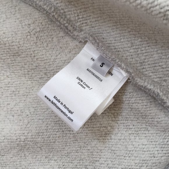 FAITH CONNEXION Mens Laced Hooded Sweat Jacket Sz S Grey 100% Cotton NEW $560 - Picture 10 of 12